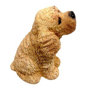 Small Tan Resin Cocker Spaniel Dog Figurine Collectible Vintage